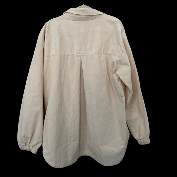 Velvet Heart Corduroy Shacket Shirt Jacket Women XL Cream Utility Western NWOT - Picture 2 of 8